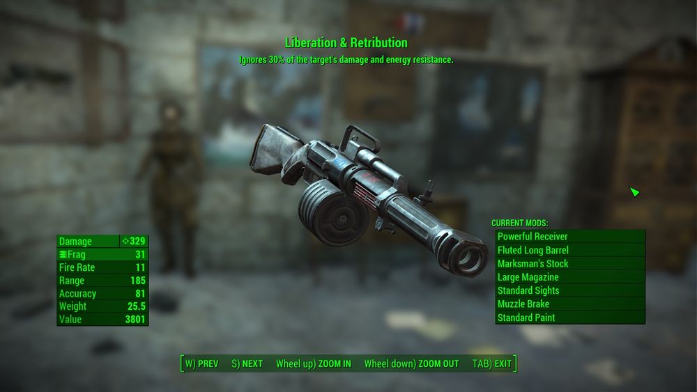 Chinese Grenade Launcher with a blurred background