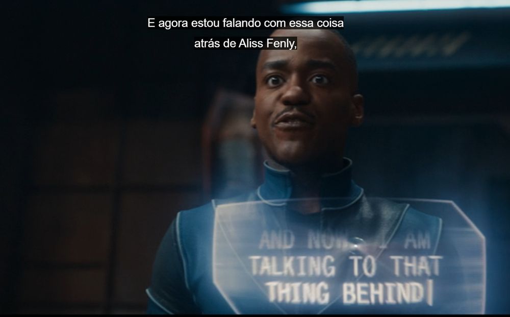 A screenshot from Doctor Who's 