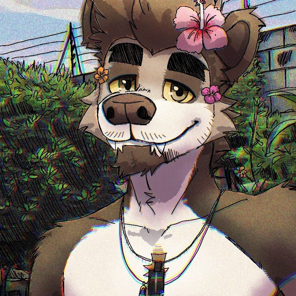 Ernesto, shirtless, [duh], taking a selfie in his garden.