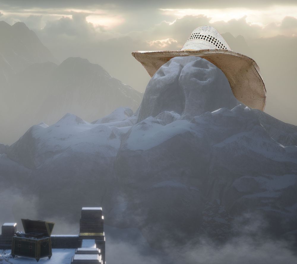 yodel cat meme but it's a mountain from dragon age