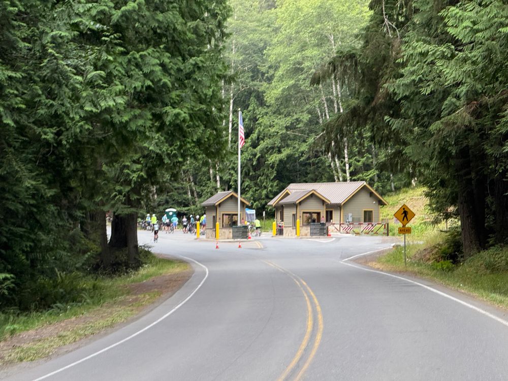 Entry gate and pay stations for the national park