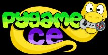 The logo of the pygame-ce library.