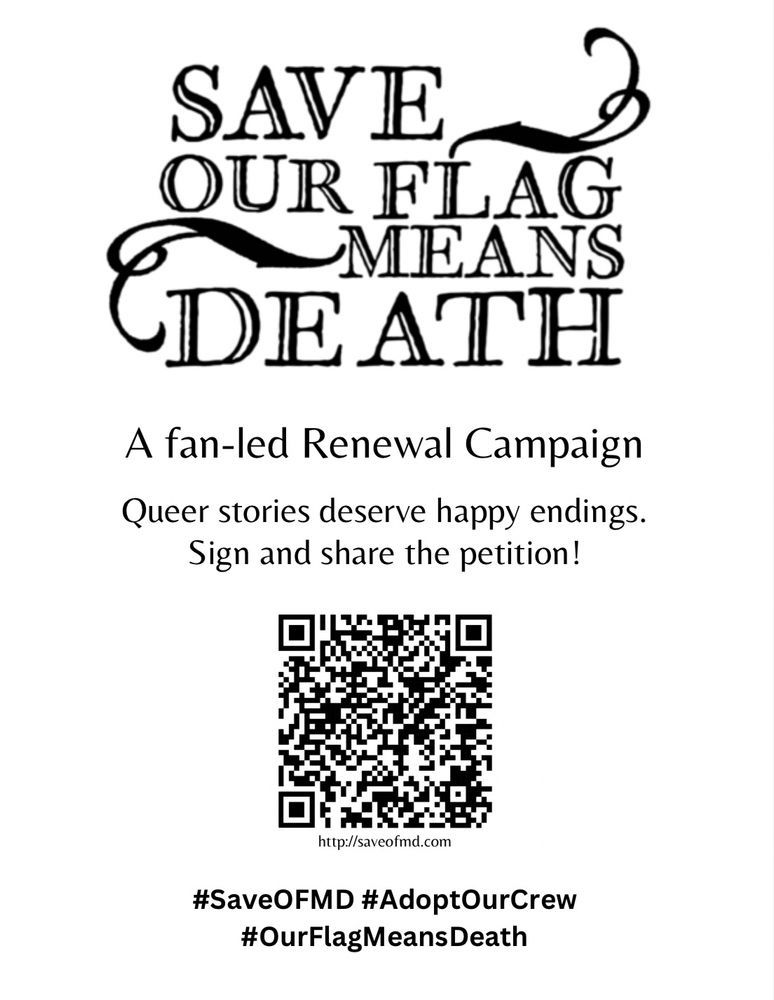 Save OFMD petition qr code flyer in black text