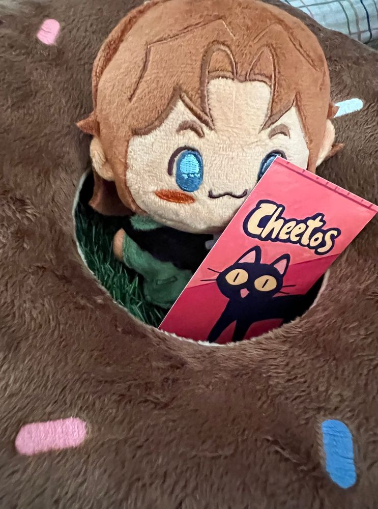 Milly with her Cheetos 