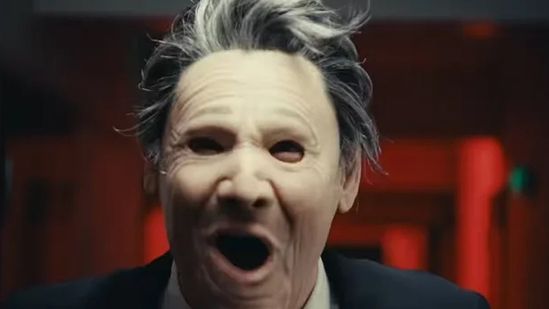 Image of a masked man used to promote the band President.