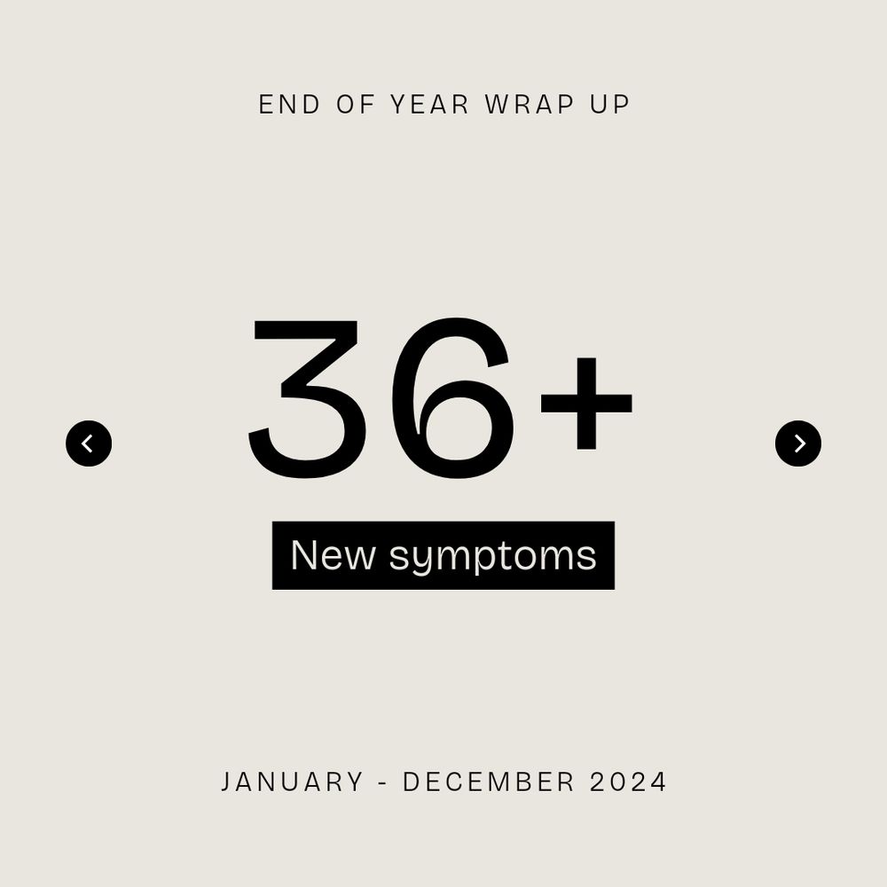 36+ new symptoms