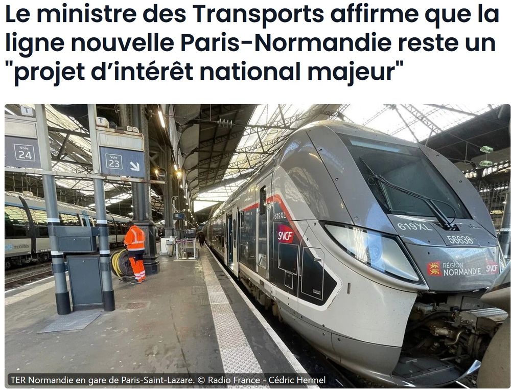 illustration : TER Normandie en gare de Paris-Saint-Lazare. © Radio France