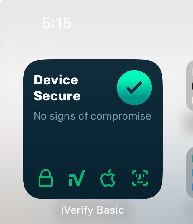 iVerify Widget screenshot