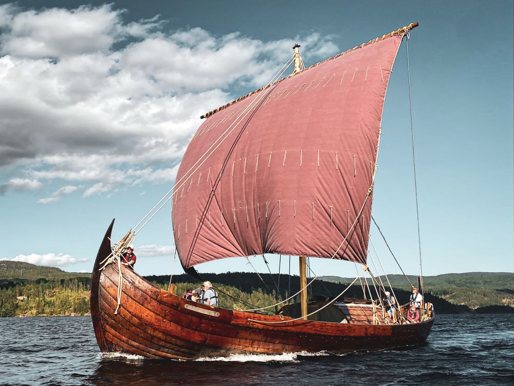 A 1,000-year replica boat is heading into central London.