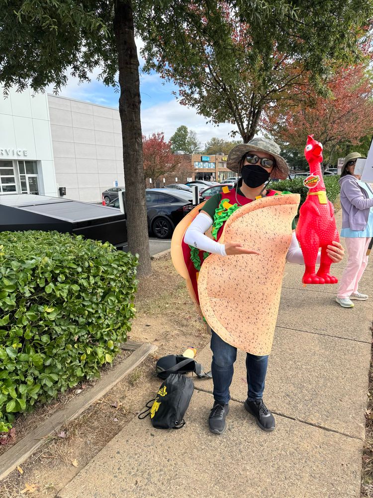 Taco with chicken at Tesla