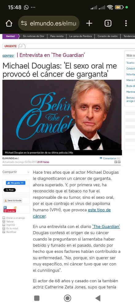 Noticia: Michael Douglas 