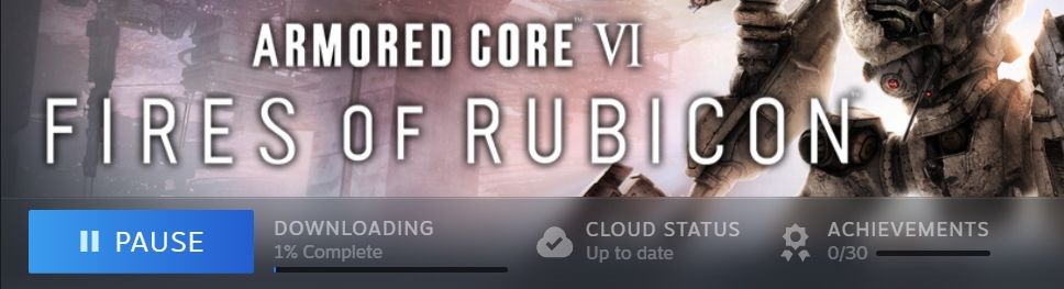 Armored Core VI Fires of Rubicon in my steam library