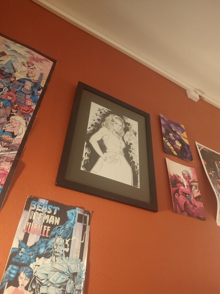 Cadre d'un dessin original de Wanda Maximoff par Guigui