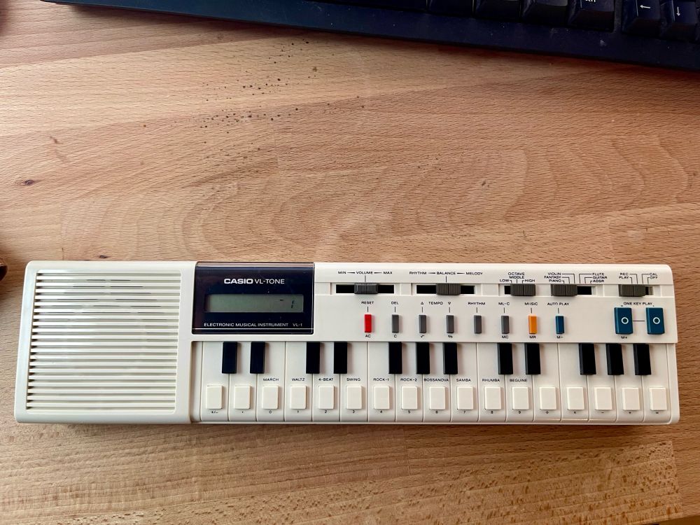 A Casio VL-One portable synthesizer 
