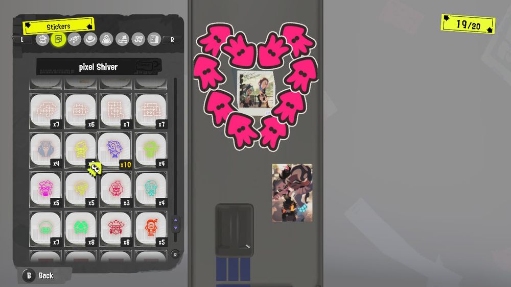 10x of the Pixel Shiver sticker from Side Order