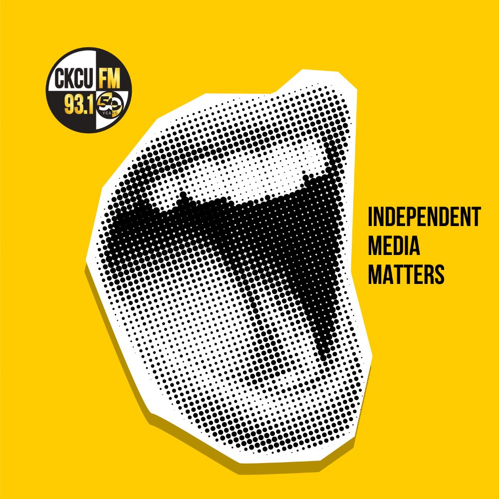 A picture of a mouth saying 'Independent Media Matters' for CKCU's 2025 funding drive. You can contribute by visiting www.ckcufm.com/donate