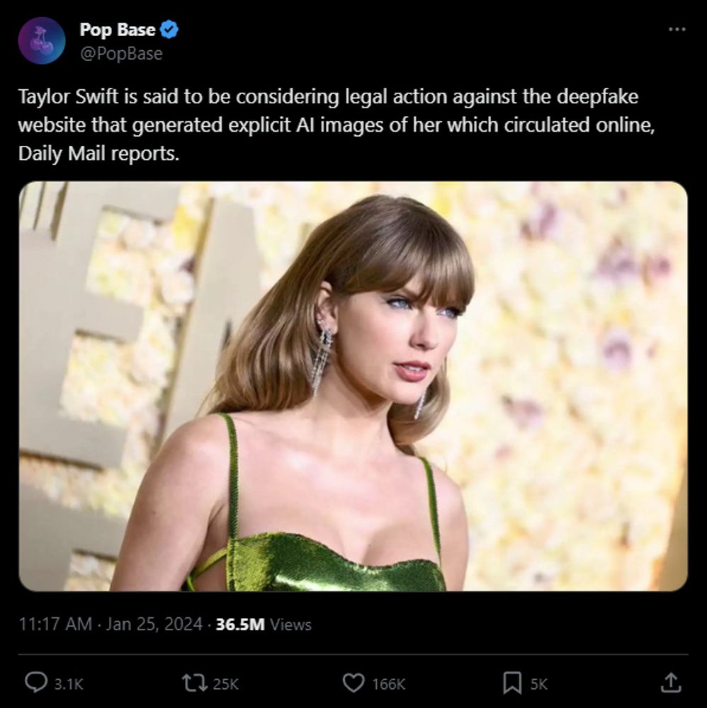 Katie Tightpussy: daily mail is a terrible source but if taylor swift is  the cause of significant AI regulations or limitations i will immediately  be forced to vote for her for president
