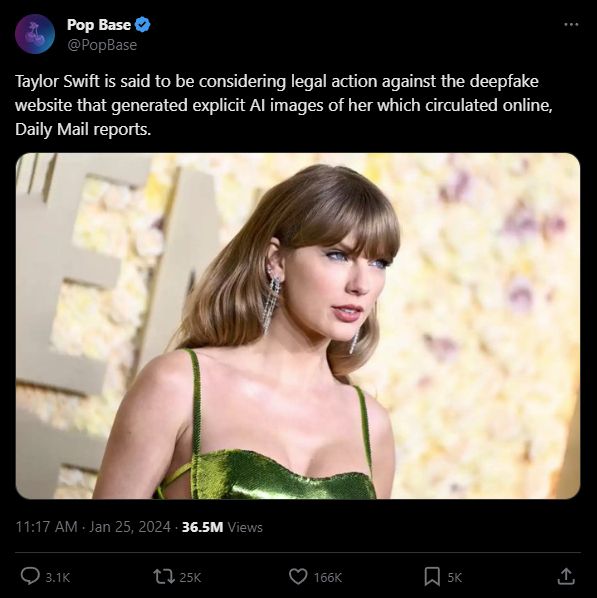 Katie Tightpussy: daily mail is a terrible source but if taylor swift is  the cause of significant AI regulations or limitations i will immediately  be forced to vote for her for president