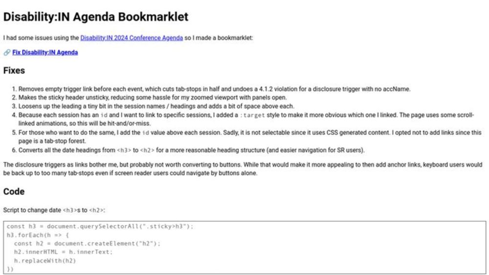 Disability:IN Agenda Bookmarklet