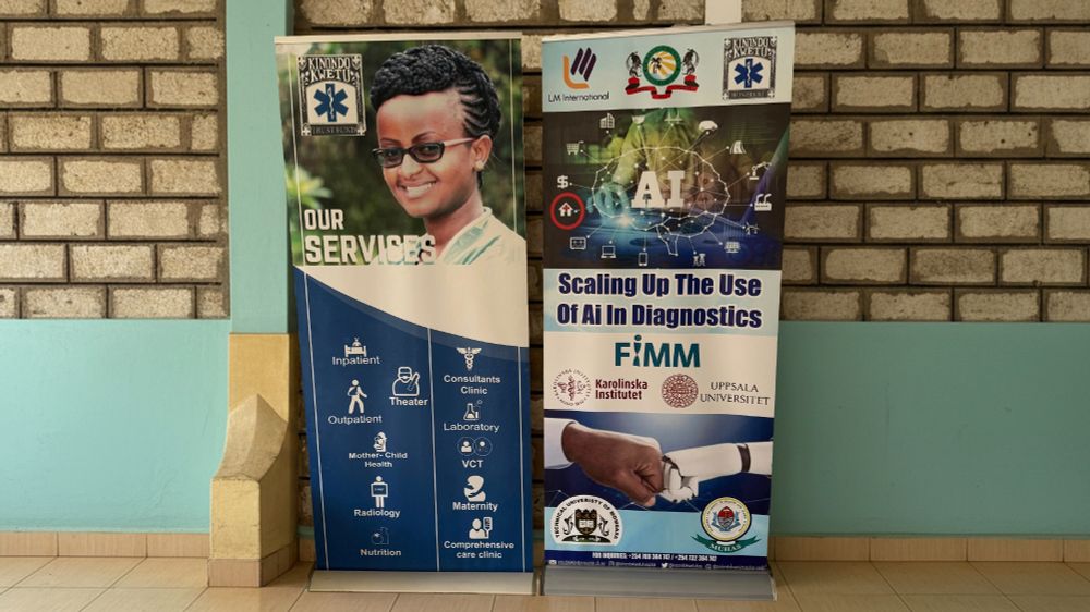 Information about an AI-based research project for women's health in Kenya and Tanzania. Photo: Johan Lundin