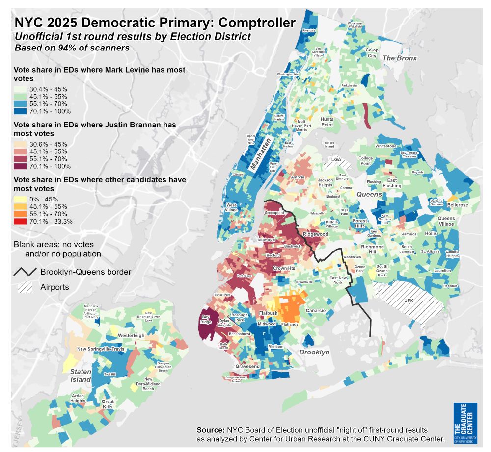 NYC comptroller vote so far 2025