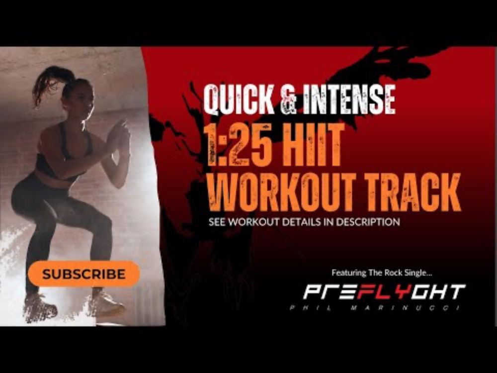 ⚡🏃‍♂️Quick & Intense 1:25 HIIT Workout Track With  🎵 PreFLYght | Workout Details In Description