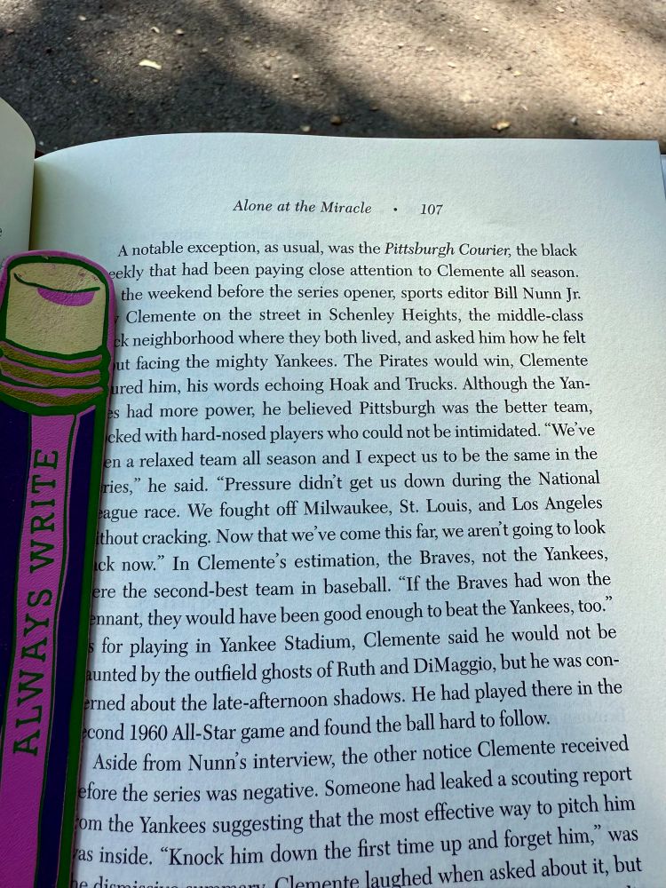 Page 106 from “Clemente: The Passion and Grace of Baseball’s Last Hero” by David Maraniss (chapter 6: Alone at the Miracle)