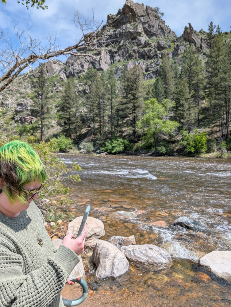 Me filming you filming the river.