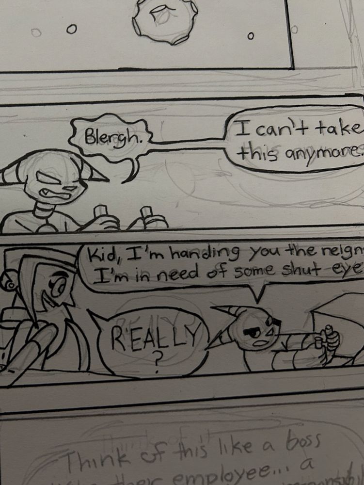 A work in progress of one of my comic pages