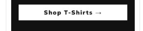 Button showing "Shop T-Shirts" because the dark mode class was added to the span tag around T-Shirts