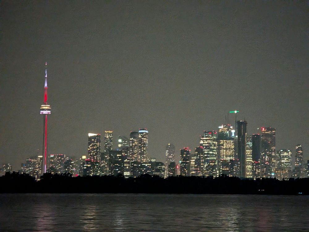 Toronto skyline seen from Tommy Thompson park.