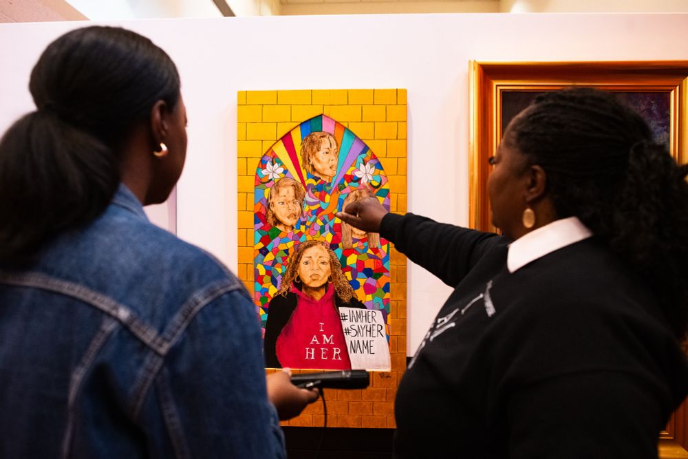Anjanette Young explains the inspiration behind one of the pieces of art included in her new exhibit. 