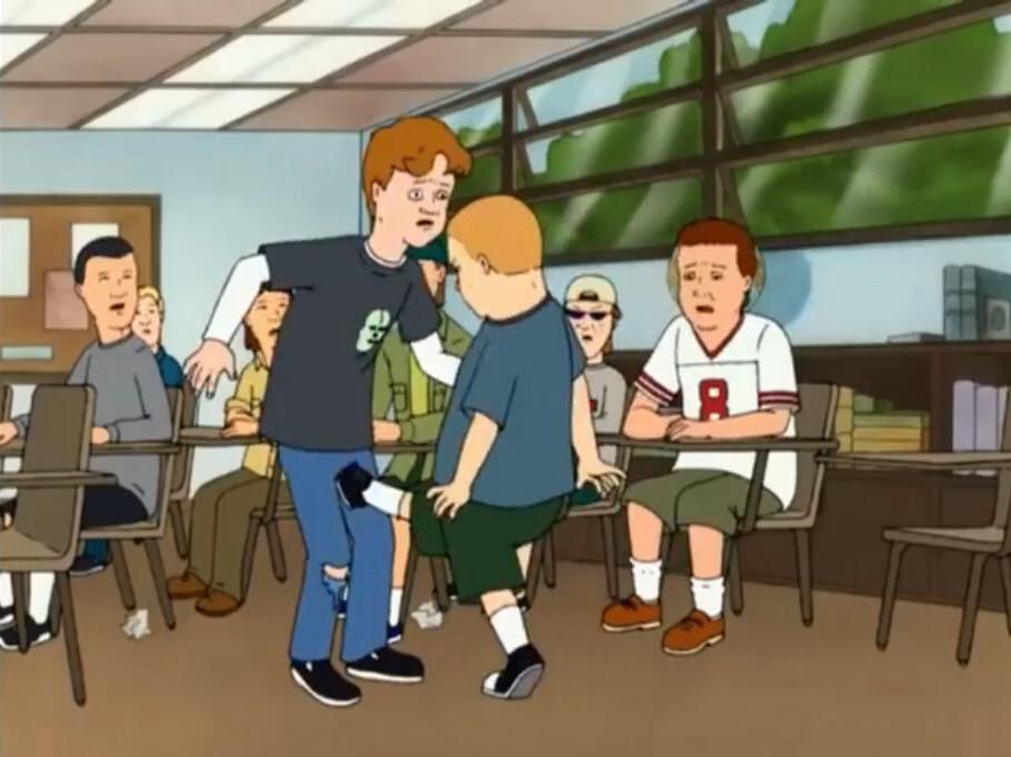 Bob Hill, a character from King of the Hill, kicking a child in the crotch. Bobby is a short Caucasian boy with a blonde crew cut, dark blue shirt, and green shorts.

“Bobby Goes Nuts" is the one hundred fifth episode of King of the Hill. It was first aired on November 11, 2001. The episode was written by Norm Hiscock and directed by Tricia Garcia.