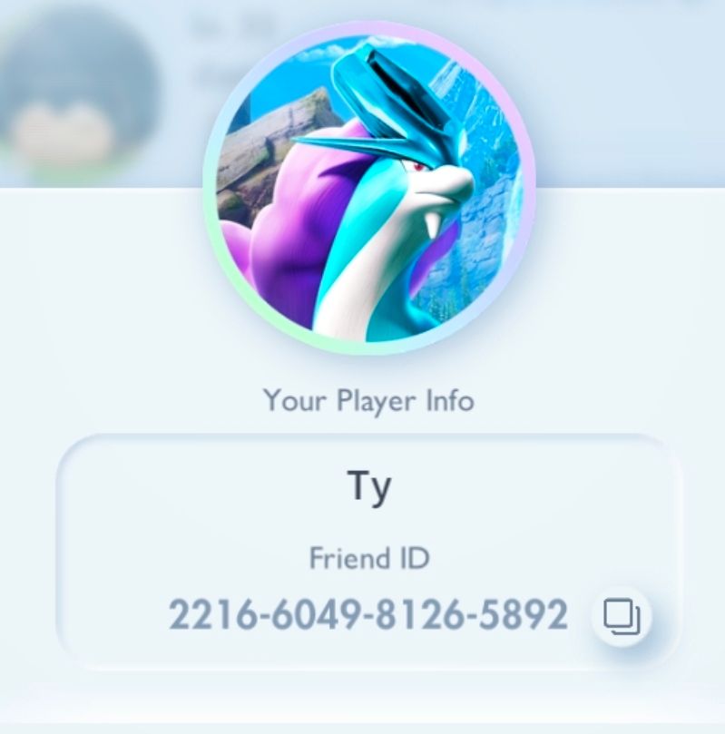Your player info
Ty
Friend ID
2216604981265892