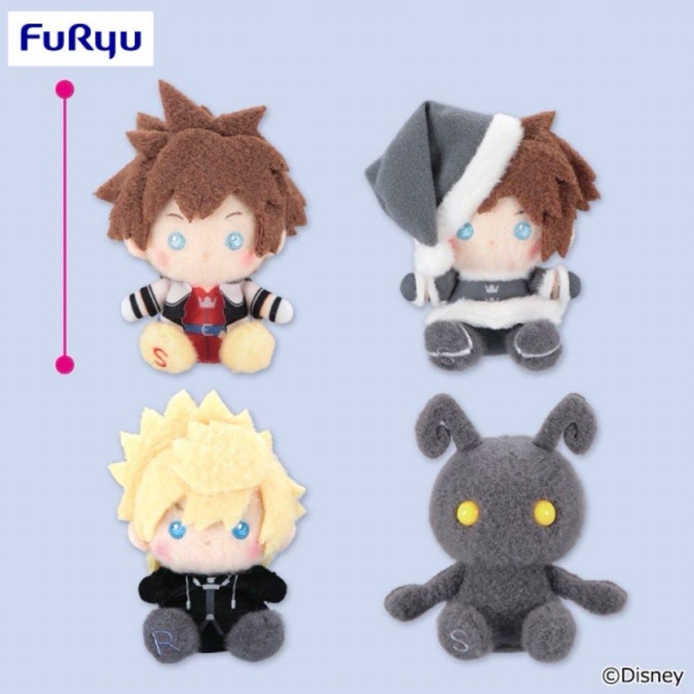 Sora, Roxas, and shadow plushies 