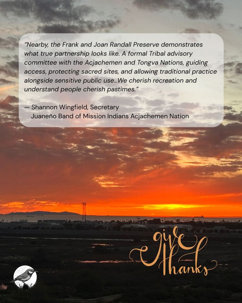 Photo of the Randall Preserve saying Give Thanks