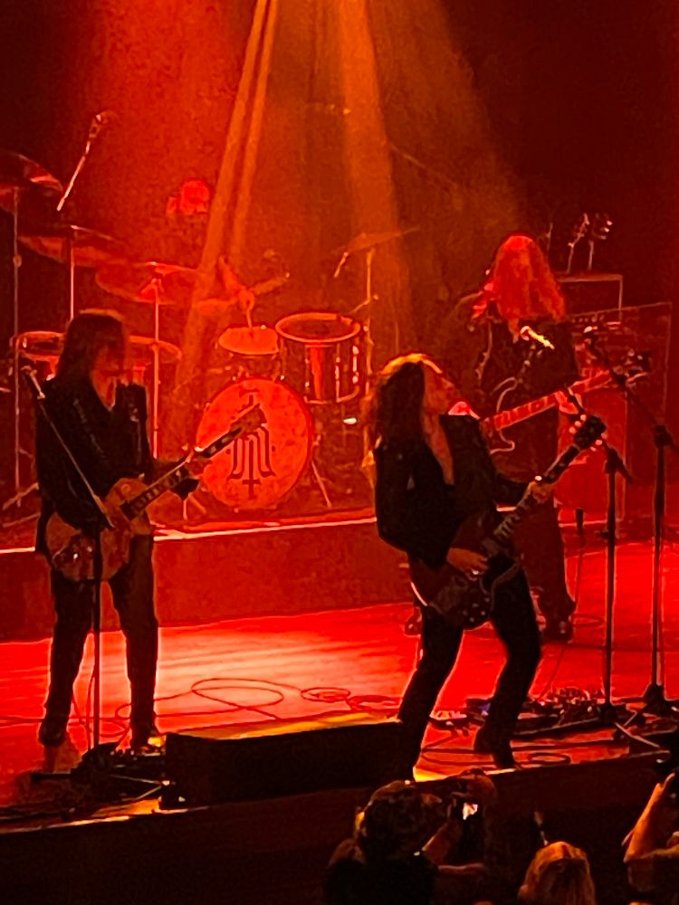 Jake Kiszka and other members of Mirador on stage at Islington Assembly Hall.