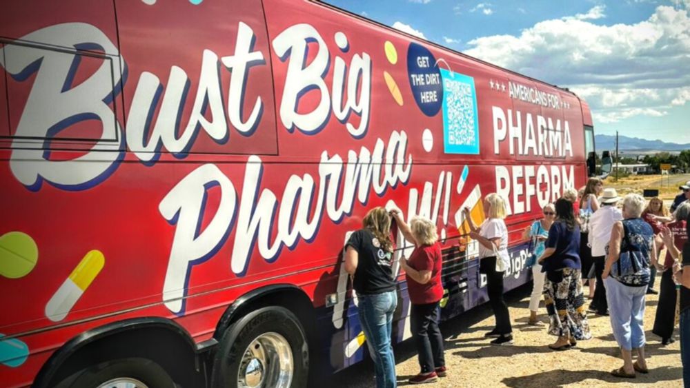 A mysterious anti 'Big Pharma' bus is barnstorming swing states