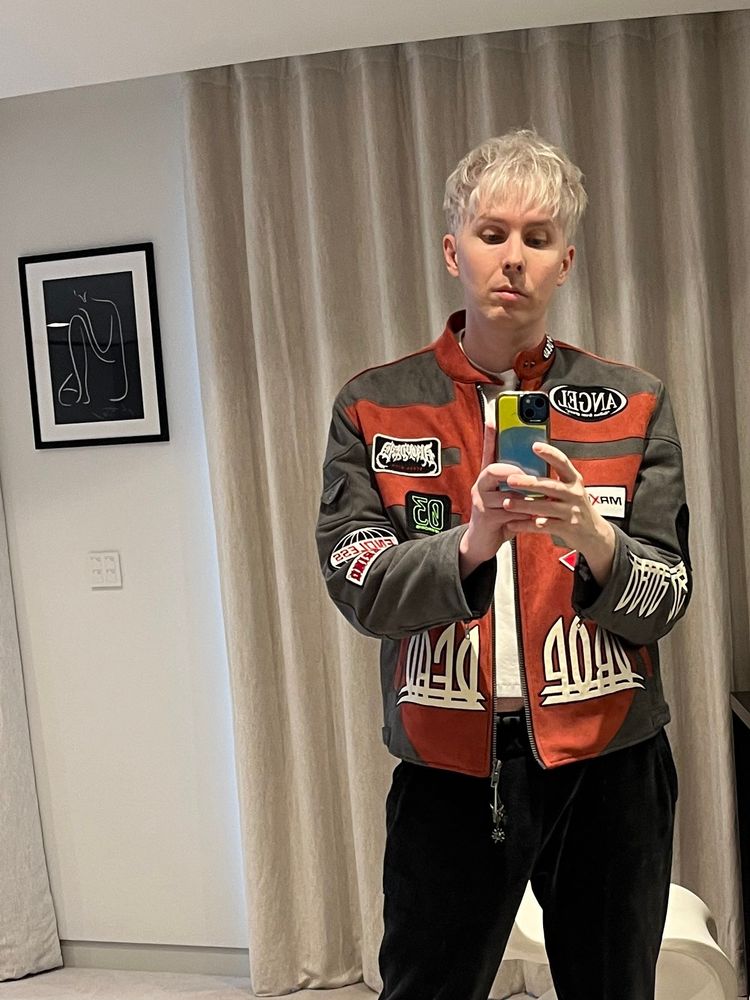 Phil Lester with blonde hair