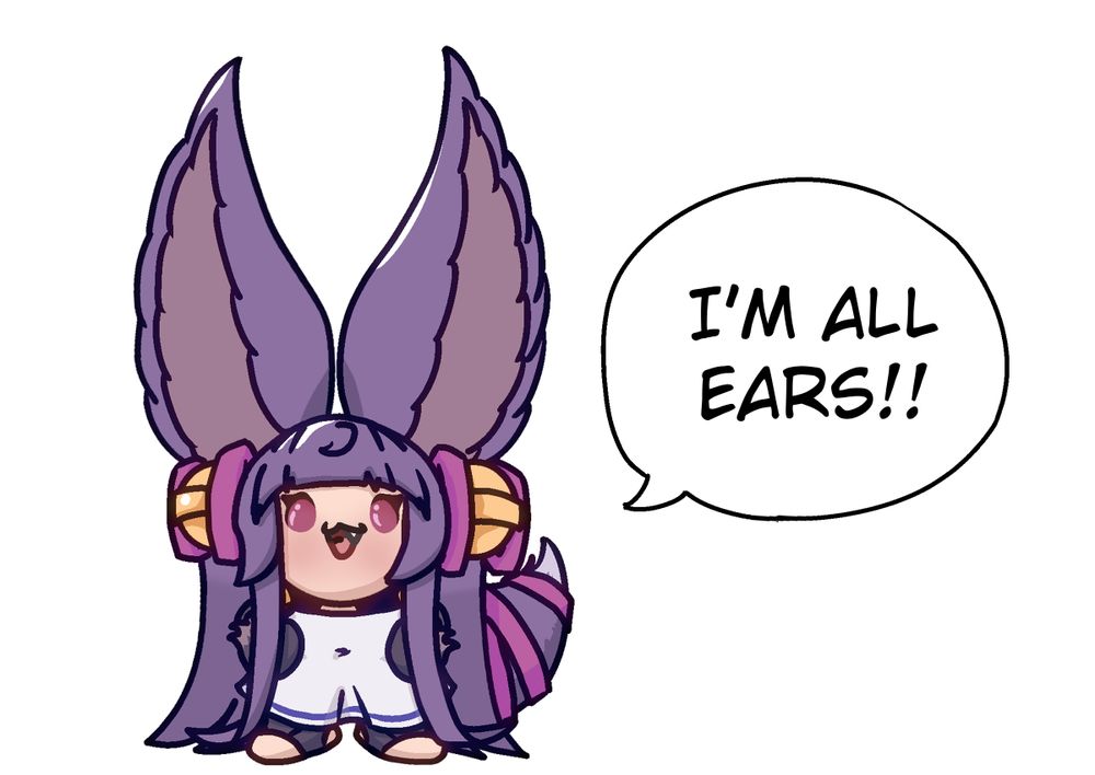 A small depiction of Yuel from Granblue Fantasy with very long ears