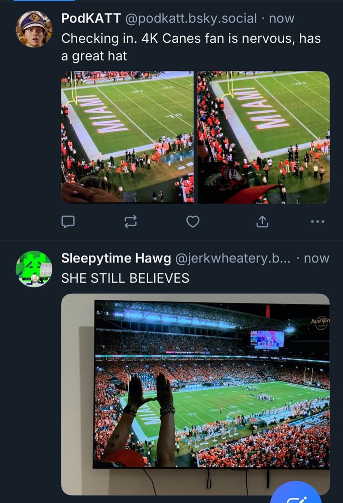Back to back posts of the 4K Miami fan experiencing various Miami emotions