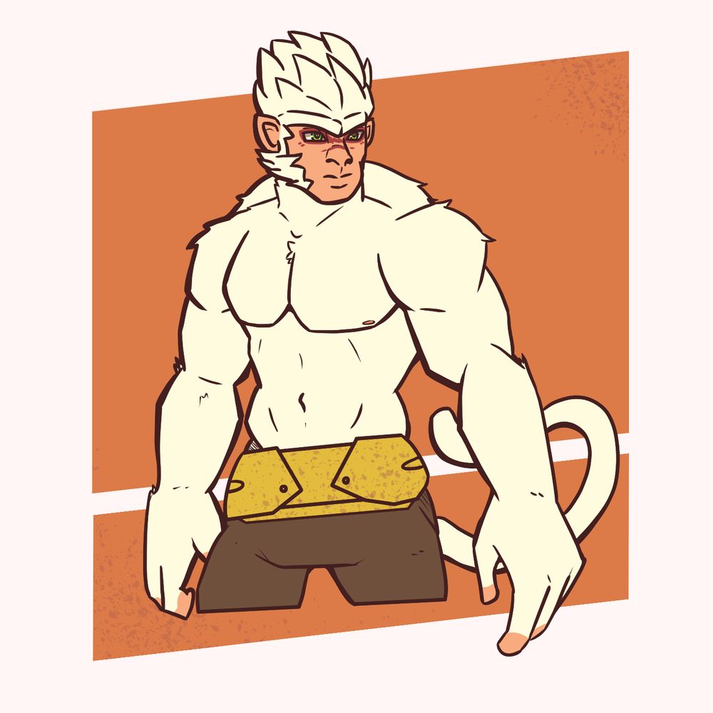 Monkey from Enslaved: Odyssey to the West if he was full Monkey. Just a quick coloring. Also was an anatomy study of his character.