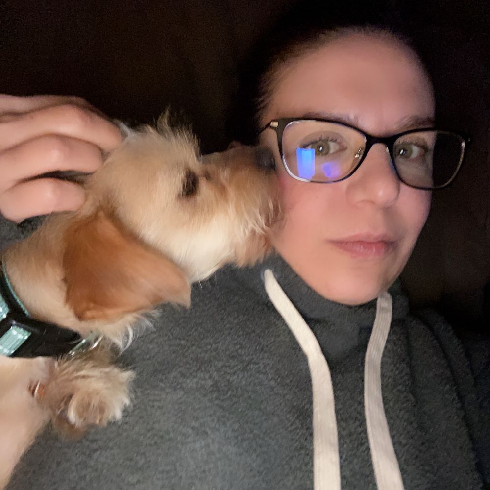 Me and my little dog Sylvie. 