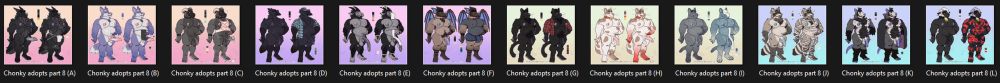 12 quick adoptables full of chonky lads!, if you're looking for dads, paws, feet, bellies, pecs, piercings, armpits and pubes bushes, speedos, briefs, thongs, sweat, musk, hairy and broad chests, stay tuned for these !! 🙌💦