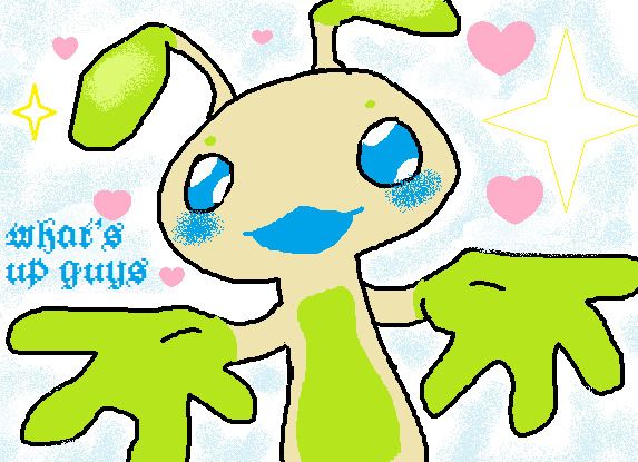 pollyanna, reaching out their hands at you. asking "what's up" with glistening eyes and a kitty cat adjacent expression