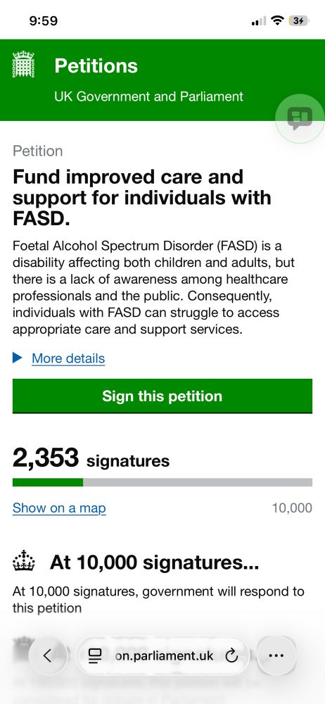 Good morning, everyone! ☀️ I hope you’re all having a fantastic day. I’m super excited to see my petition gaining momentum, and I need your help to keep the ball rolling! 💪 If you could spread the word far and wide, that would be amazing! Every share counts and gets us one step closer to making our voices heard in parliament about the importance of FASD. Let’s rally together for this cause—together we can create some serious impact! Thank you so much for signing and sharing—it truly means the world! 😊