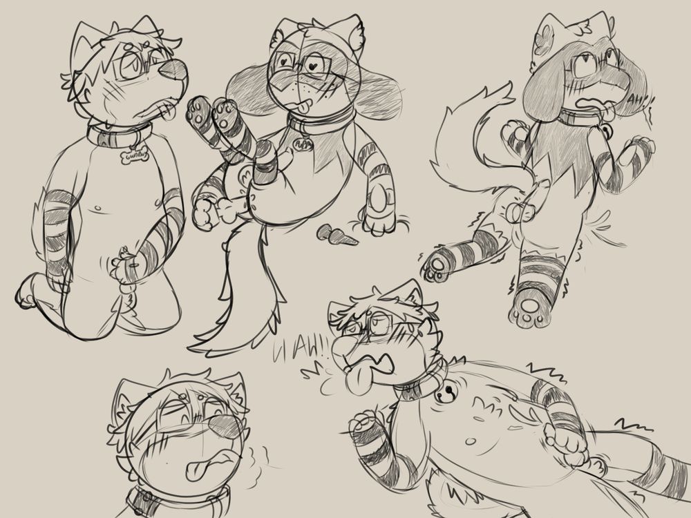 shiba draws of my sona jerking off in a collar and thigh highs and arm sleeves. same for my riolu sona, but instead playing with a knotted toy jeiaotpjioaeptjioawepjtioawp and climaxing from knotting himself with it.