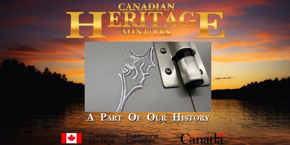 Canadian Heritage Minutes: A Part of Our History
Government of Canada logos

Features a photo of inside a bathroom stall where someone has graffiti'd a stylized "cool S"
