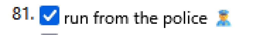 81. run from the police