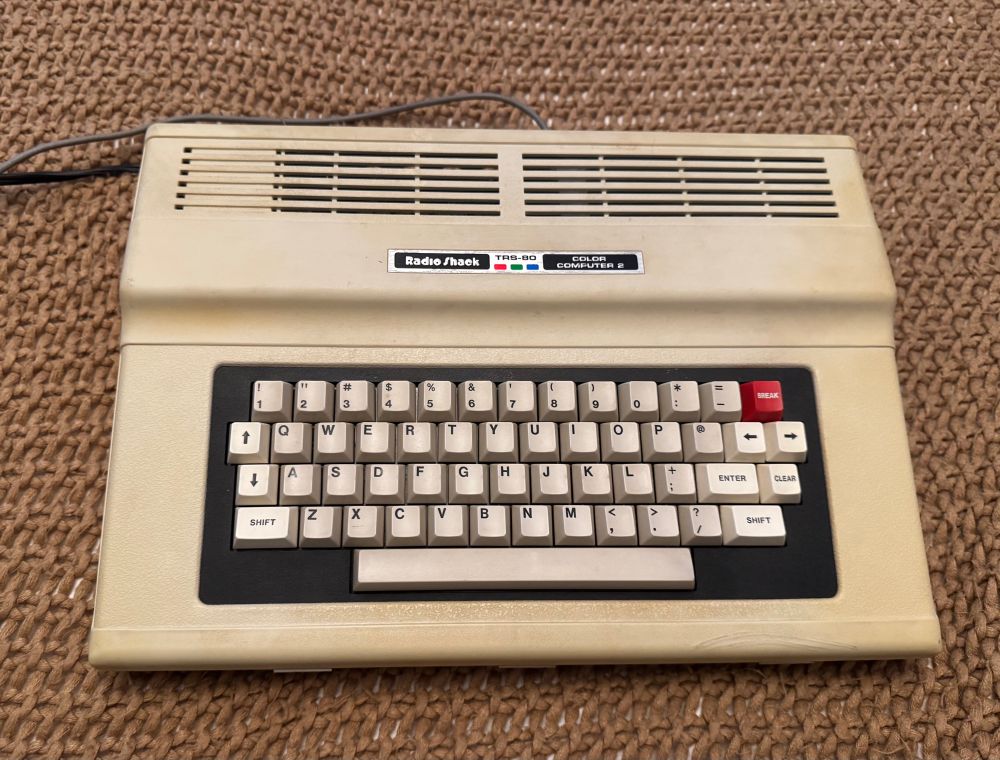 Top view of the RadioShack color computer 2
